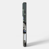 青い携帯電話ケースに騎手を入れた競走馬 Case-Mate iPhoneケース (裏面 / 左)