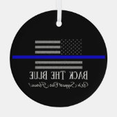 青い支持を取り戻す ガラスオーナメント (裏面)