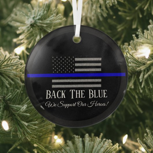 青い支持を取り戻す ガラスオーナメント (インサイチュ)