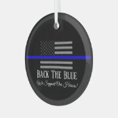 青い支持を取り戻す ガラスオーナメント (正面左)