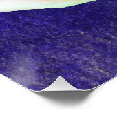 青い数々の背景の色のバラ ポスター (コーナー)