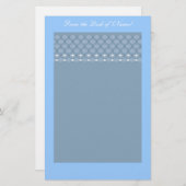 青い文ファンシー具 便箋 (正面/裏面)