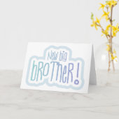 青い文字の新しいお兄さん カード (黄色い花)