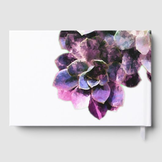 青い文字タンラインの紫色の結婚多肉株 ゲストブック (裏面)