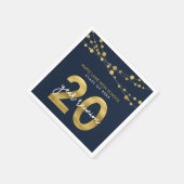 青い文字列のライト20年クラス懇親会 スタンダードカクテルナプキン (角)