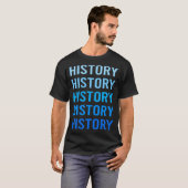 青い文字履歴 Tシャツ (正面フル)