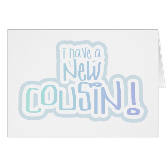 青い文字私に新しいいとこがいます (正面横)