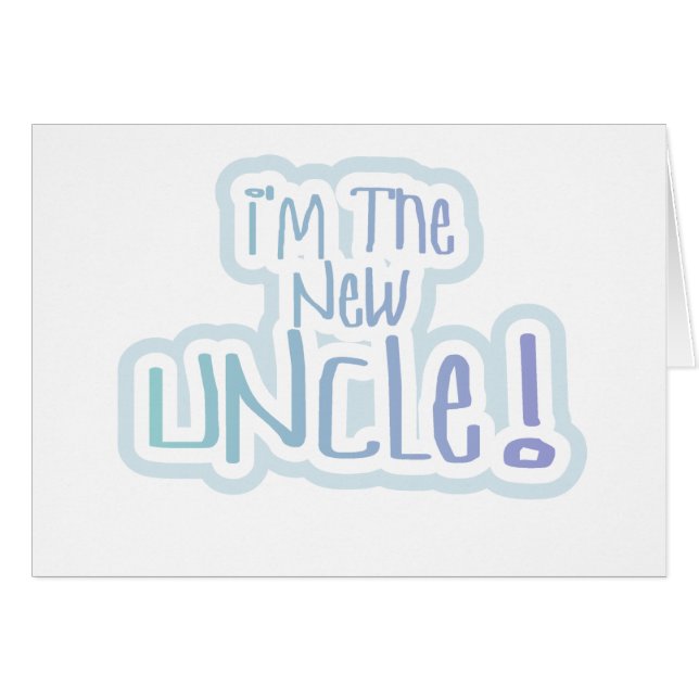 青い文字私は新しい叔父さんです (正面横)