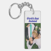 青い文字 キーホルダー (正面左)