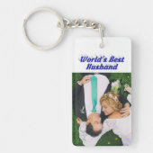 青い文字 キーホルダー (正面)