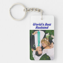 青い文字 キーホルダー