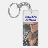 青い文字 キーホルダー (正面左)