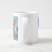 青い文字 ジャンボコーヒーマグカップ (裏面)