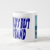 青い文字 ジャンボコーヒーマグカップ (正面)