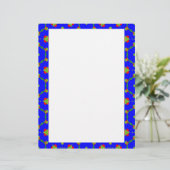 青い文房具威厳がある縁ど (スタンド正面)