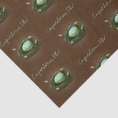 青い斑点のある卵のメッセージを持つ鳥の巣カスタムの巣 薄葉紙 (詳細)