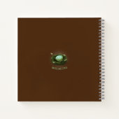 青い斑点のある卵を持つ鳥の巣カスタム ノートブック (裏面)