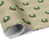 青い斑点のある卵黄のを持つ小さな鳥の巣カスタム ラッピングペーパー (ロールコーナー)