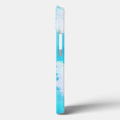 青い斑点、水色抽象芸術手絵を描 Case-Mate iPhoneケース (裏面 / 左)