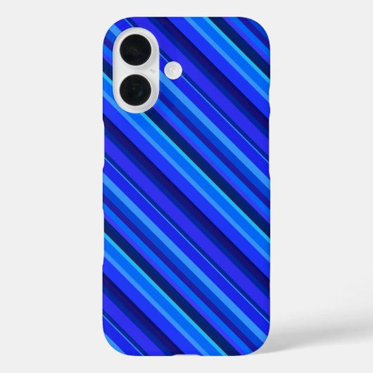青い斜めストライプ Case-Mate iPhoneケース (裏面)