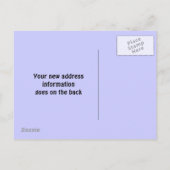 青い新しい住所 案内ポストカード (裏面)