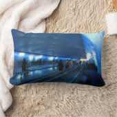 青い方法枕 ランバークッション (ブランケット)