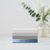 青い旗のカスタムの文字が付いている勾配の銀 名刺 (スタンド正面)