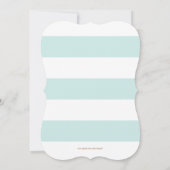 青い旗布のベビーシャワーの招待 招待状 (裏面)