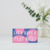 青い日付のピンクよくはしゃぐの遊円 コーリングカード (スタンド正面)