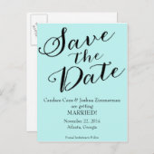 青い日付を保存 案内ポストカード (正面/裏面)