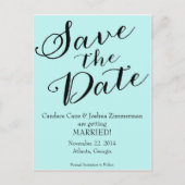 青い日付を保存 案内ポストカード (正面)