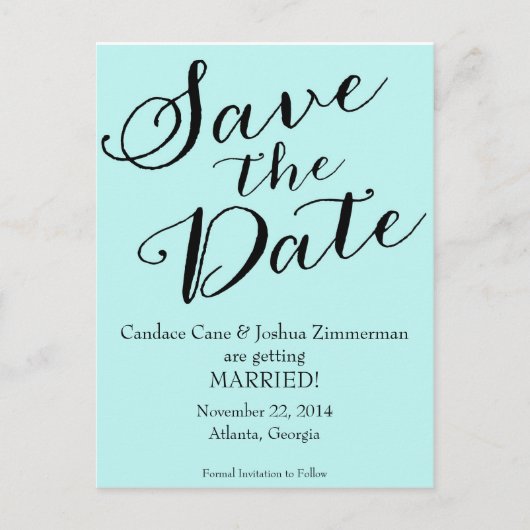 青い日付を保存 案内ポストカード (正面)