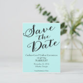 青い日付を保存 案内ポストカード (スタンド正面)