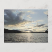 青い日差しは、ニューハンプシャー、スナピー湖を描く ポストカード (正面)