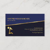 青い日陰の層ひざまずく男性の牧師カウンセラー 名刺 (裏面)