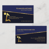 青い日陰の層ひざまずく男性の牧師カウンセラー 名刺 (正面/裏面)