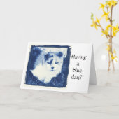 青い日？ カード (黄色い花)