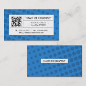 青い明暗中間部QRコード 名刺 (正面/裏面)