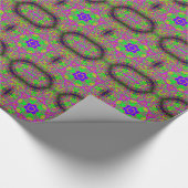 青い星がグルーヴサイケデリックィ ラッピングペーパー (角)