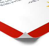 青い星が12x36サイズの金ゴールドに変わる場合 ポスター (角)