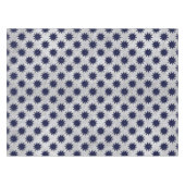 青い星と白い星と輝く金ゴールド星 テーブルクロス (正面(横))