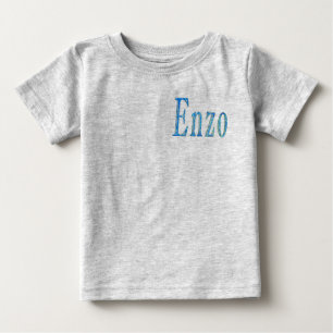 青い星のエンゾの名前 ベビーTシャツ