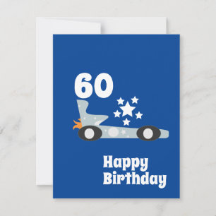 青い星のクルマ 60歳の誕生日おめでとう カード