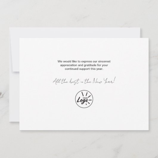 青い星の夜の企業のホリデーカード シーズンカード (裏面)