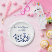 青い星の葉のロイヤルラグジュアリー ブライダルシャワー ペーパープレート (パーティー)