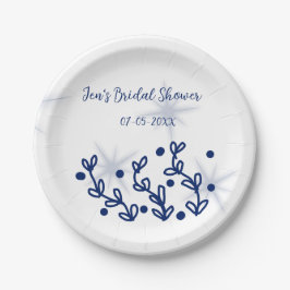 青い星の葉のロイヤルラグジュアリー ブライダルシャワー ペーパープレート
