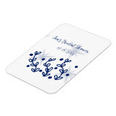 青い星の葉のロイヤルラグジュアリー ブライダルシャワー マグネット (左側)