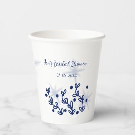 青い星の葉のロイヤルラグジュアリー ブライダルシャワー 紙コップ