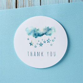 青い星よ感謝していりステッカー ラウンドシール
