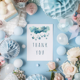 青い星よ感謝していりフラットカード サンキューカード